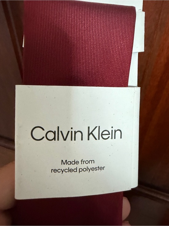 Calvin Klein Other - Calvin Klein Unison Solid Tie Men’s Burgundy Wine 2.5” NWT Recycled Polyester